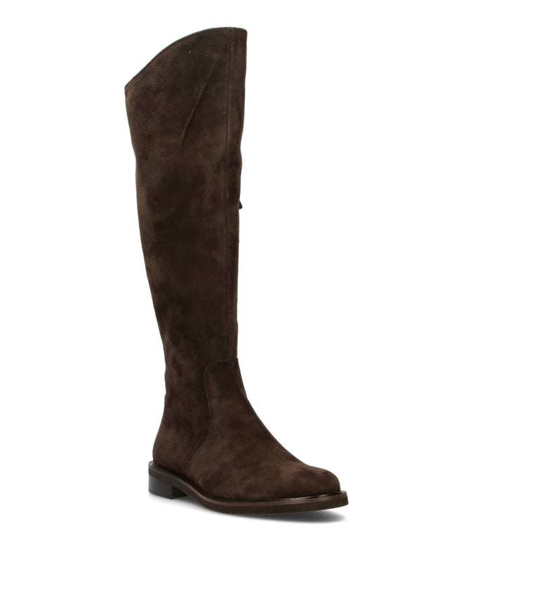 REBECCA VAN DIK Stivale donna testa di moro in suede