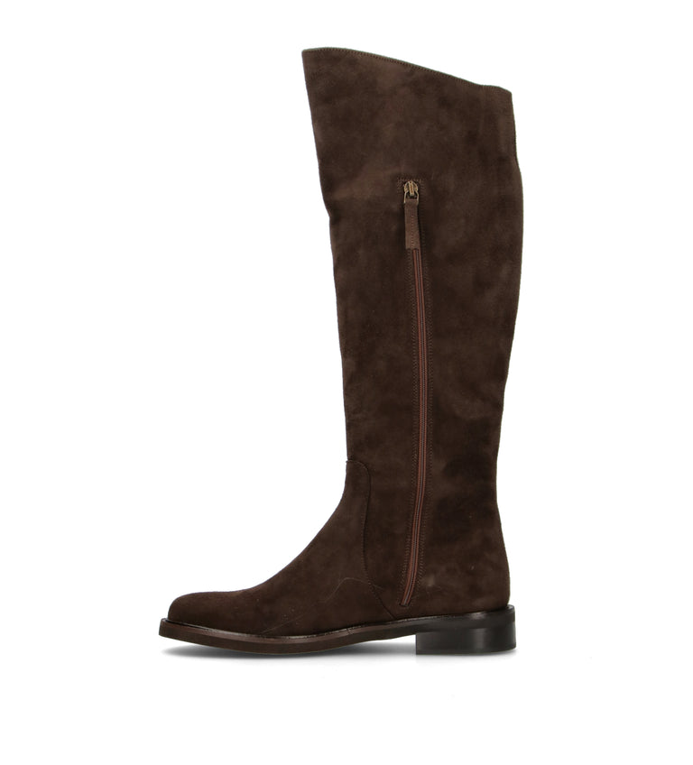 REBECCA VAN DIK Stivale donna testa di moro in suede