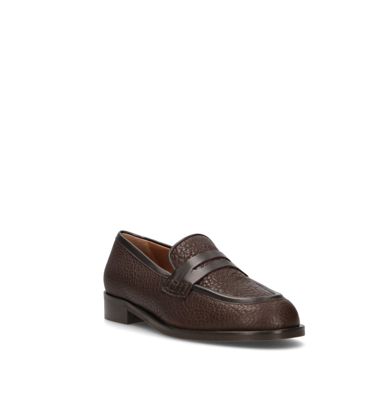 REBECCA VAN DIK Mocassino donna testa di moro in pelle
