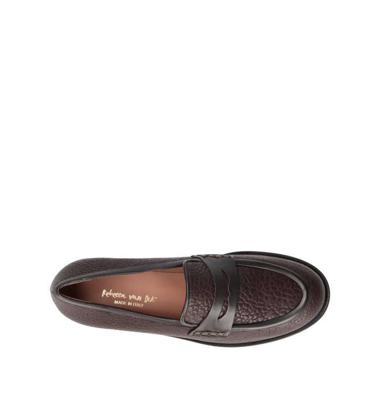 REBECCA VAN DIK Mocassino donna testa di moro in pelle