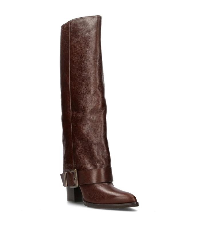 REBECCA VAN DIK Stivale donna sequoia in pelle