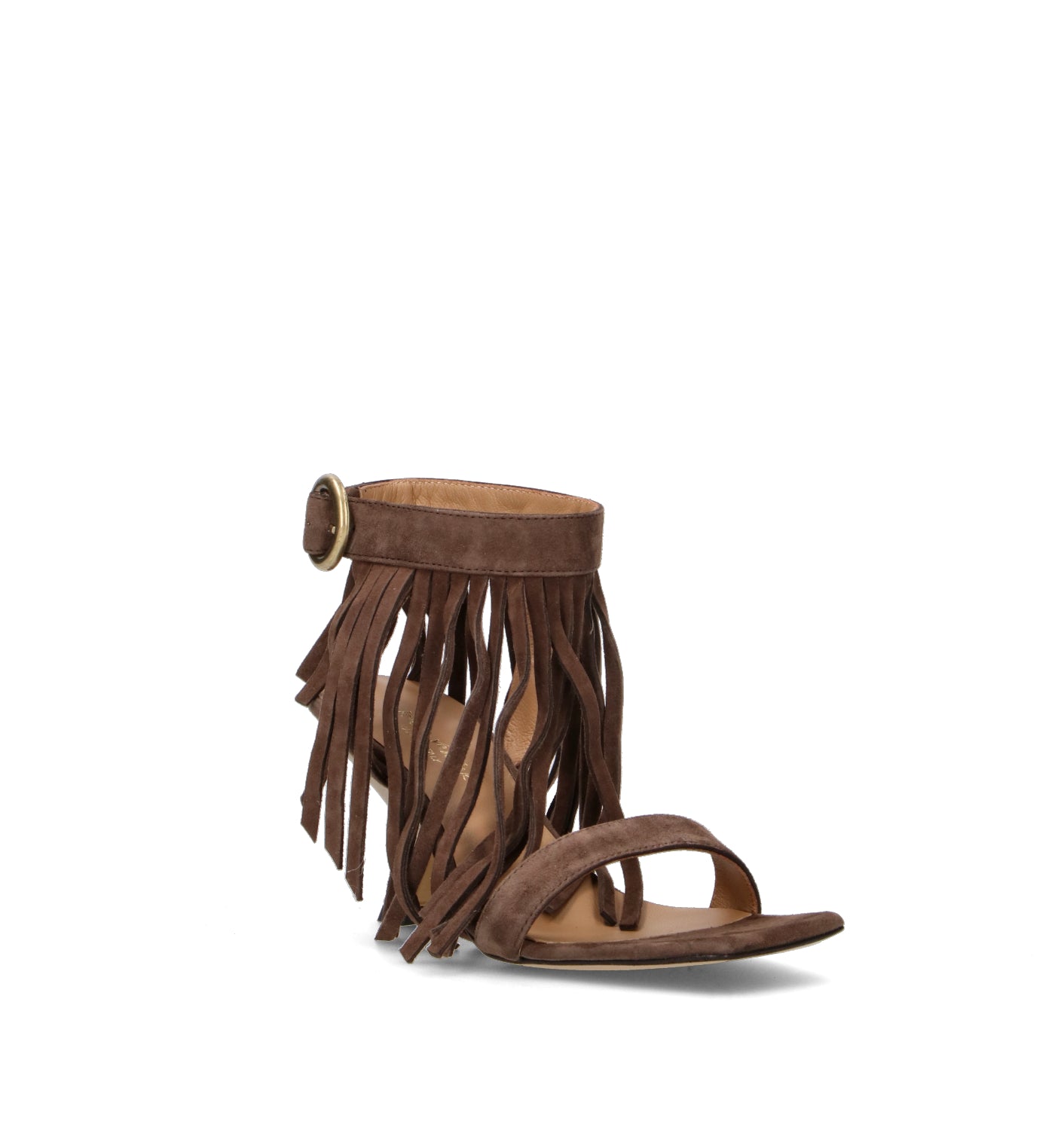 REBECCA VAN DIK Sandalo donna testa di moro in suede