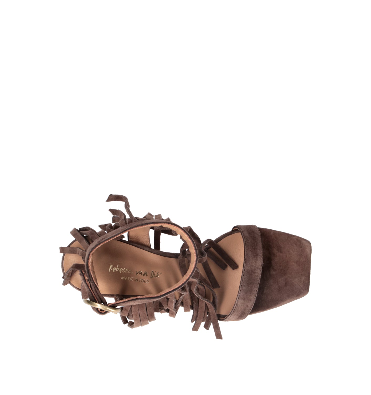 REBECCA VAN DIK Sandalo donna testa di moro in suede