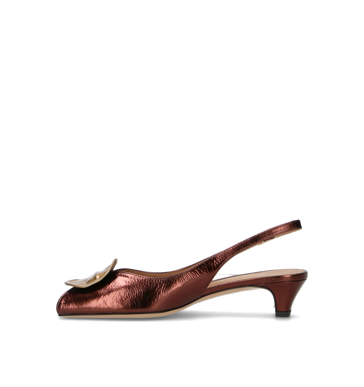 REBECCA VAN DIK Slingback donna bronzo in pelle
