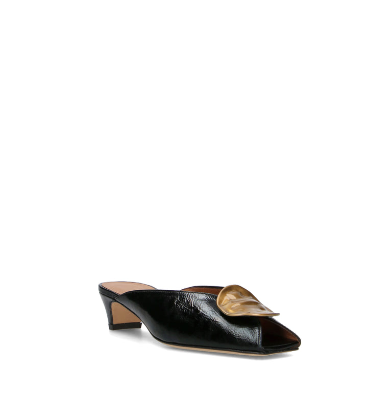 REBECCA VAN DIK Sandalo donna nero in pelle