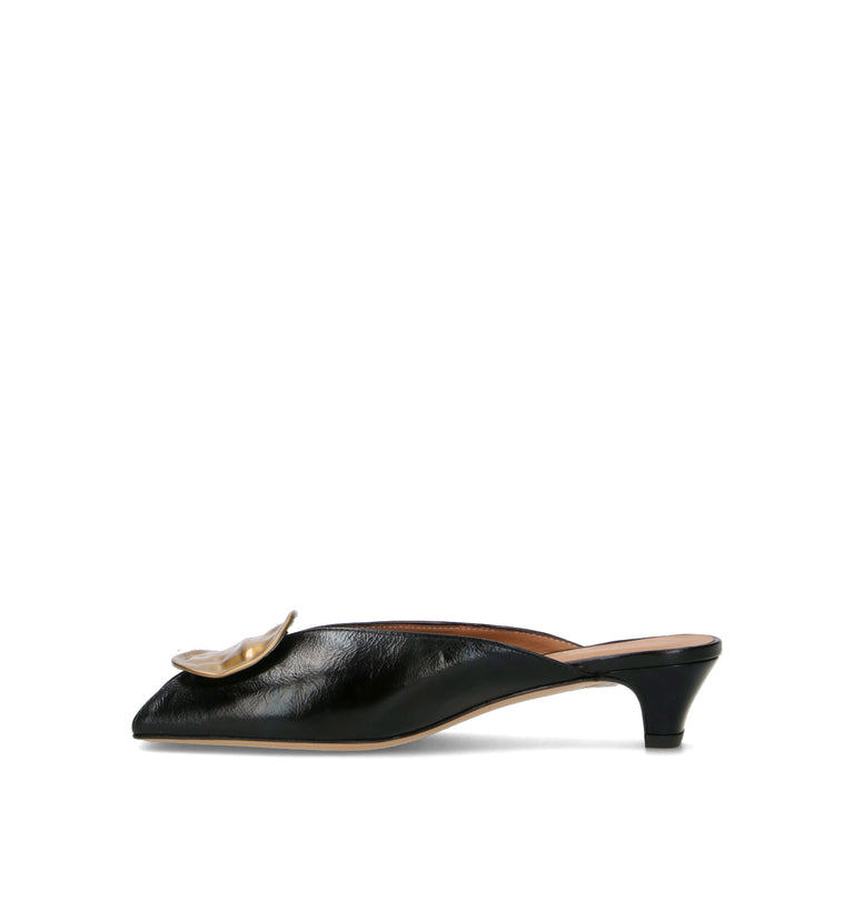 REBECCA VAN DIK Sandalo donna nero in pelle