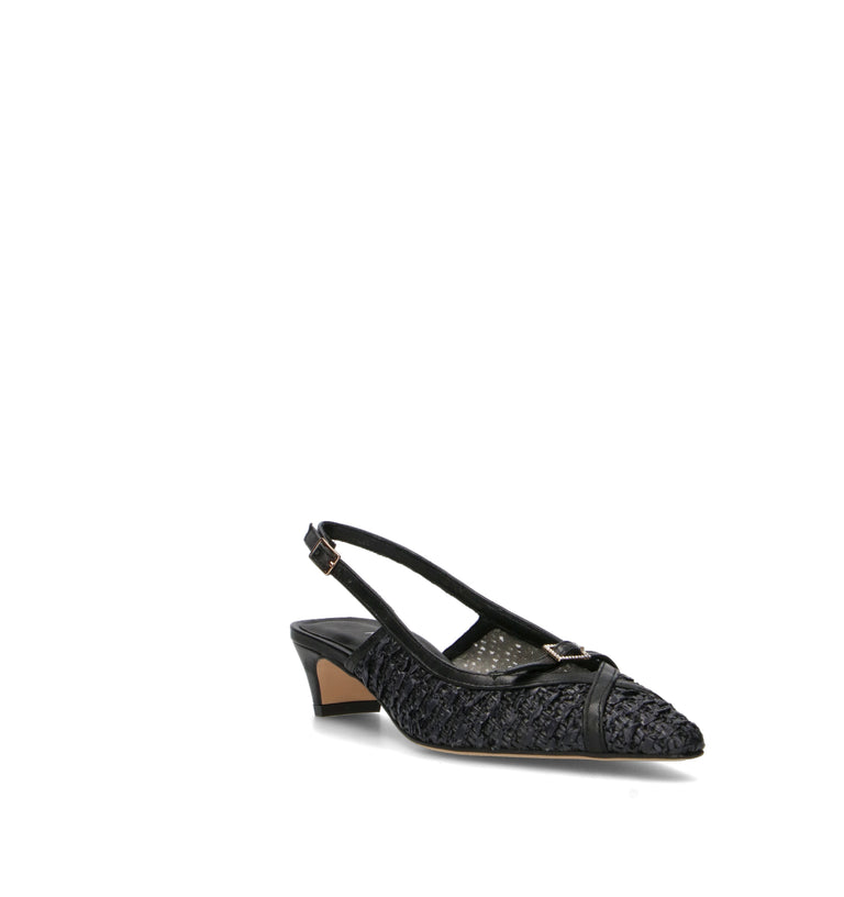 REBECCA VAN DIK Slingback donna nera