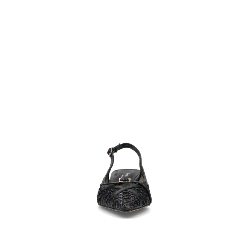 REBECCA VAN DIK Slingback donna nera