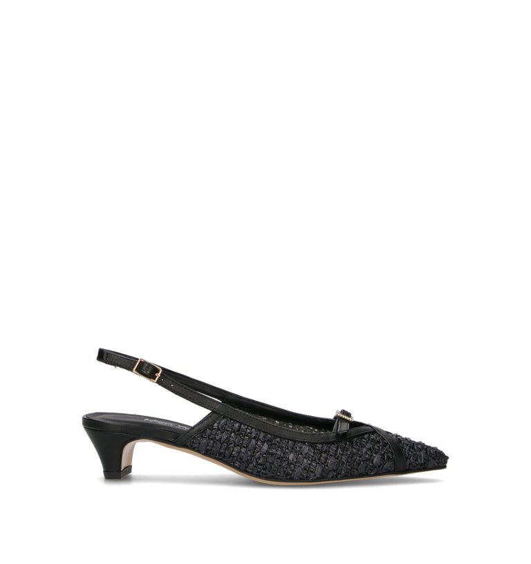 REBECCA VAN DIK Slingback donna nera