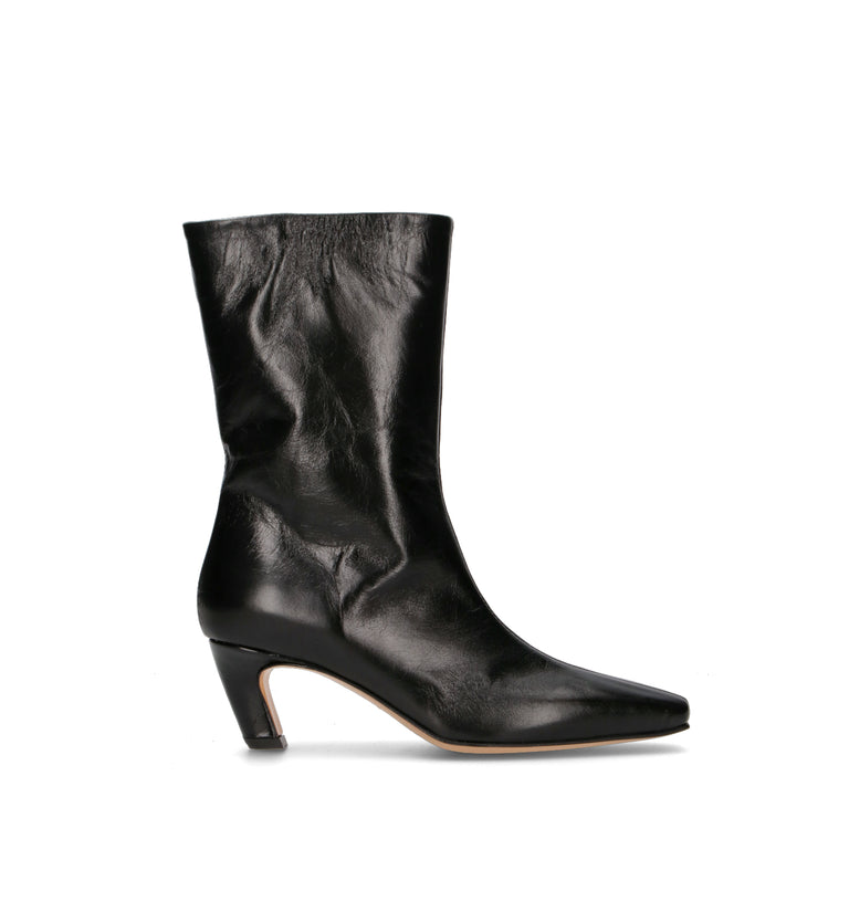 REBECCA VAN DIK Tronchetto donna nero in pelle