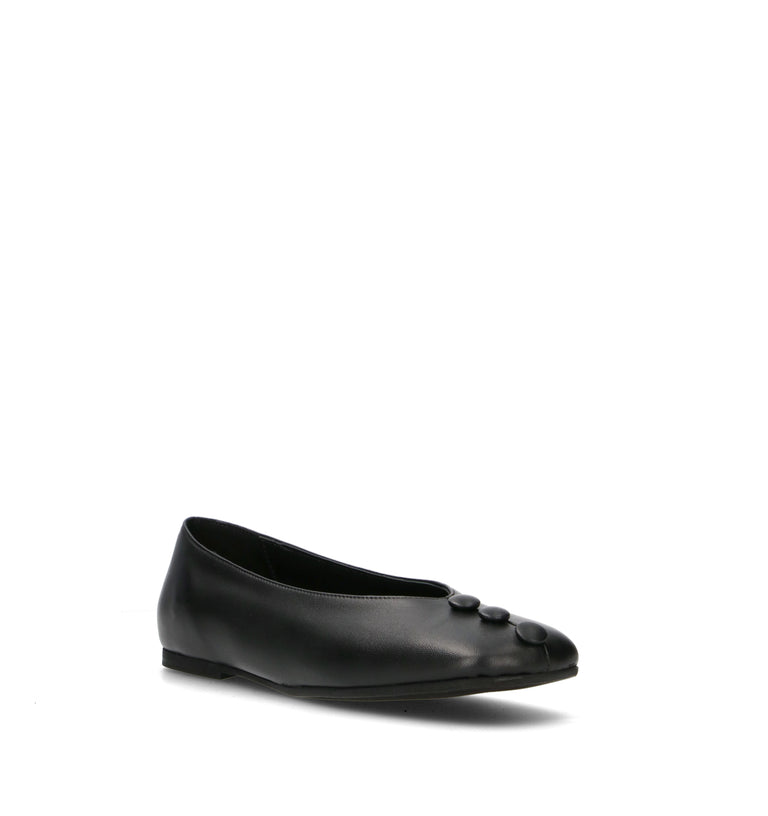 REBECCA VAN DIK Ballerina donna nero in pelle