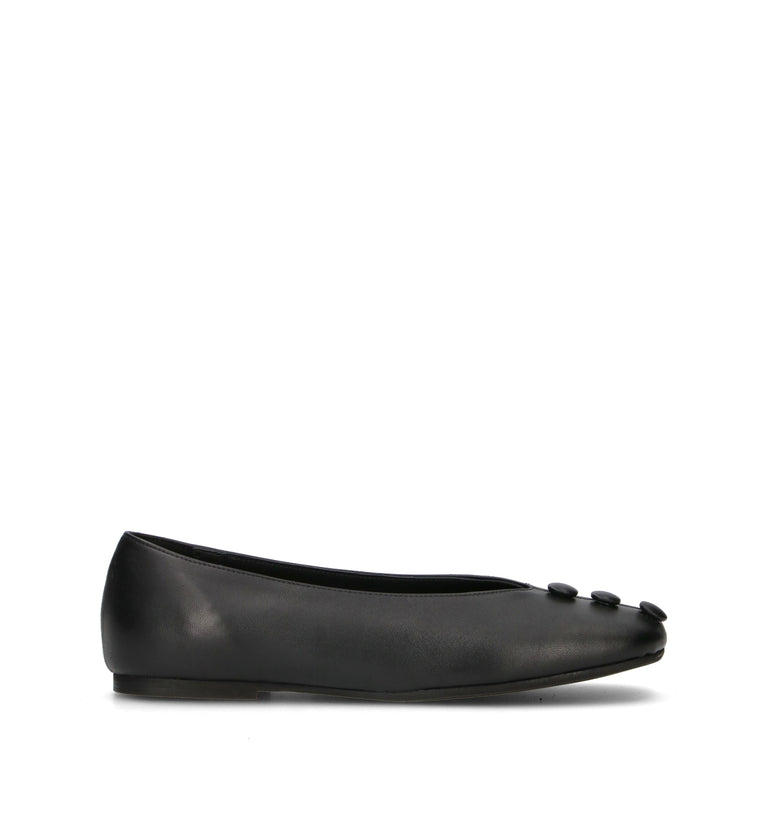 REBECCA VAN DIK Ballerina donna nero in pelle