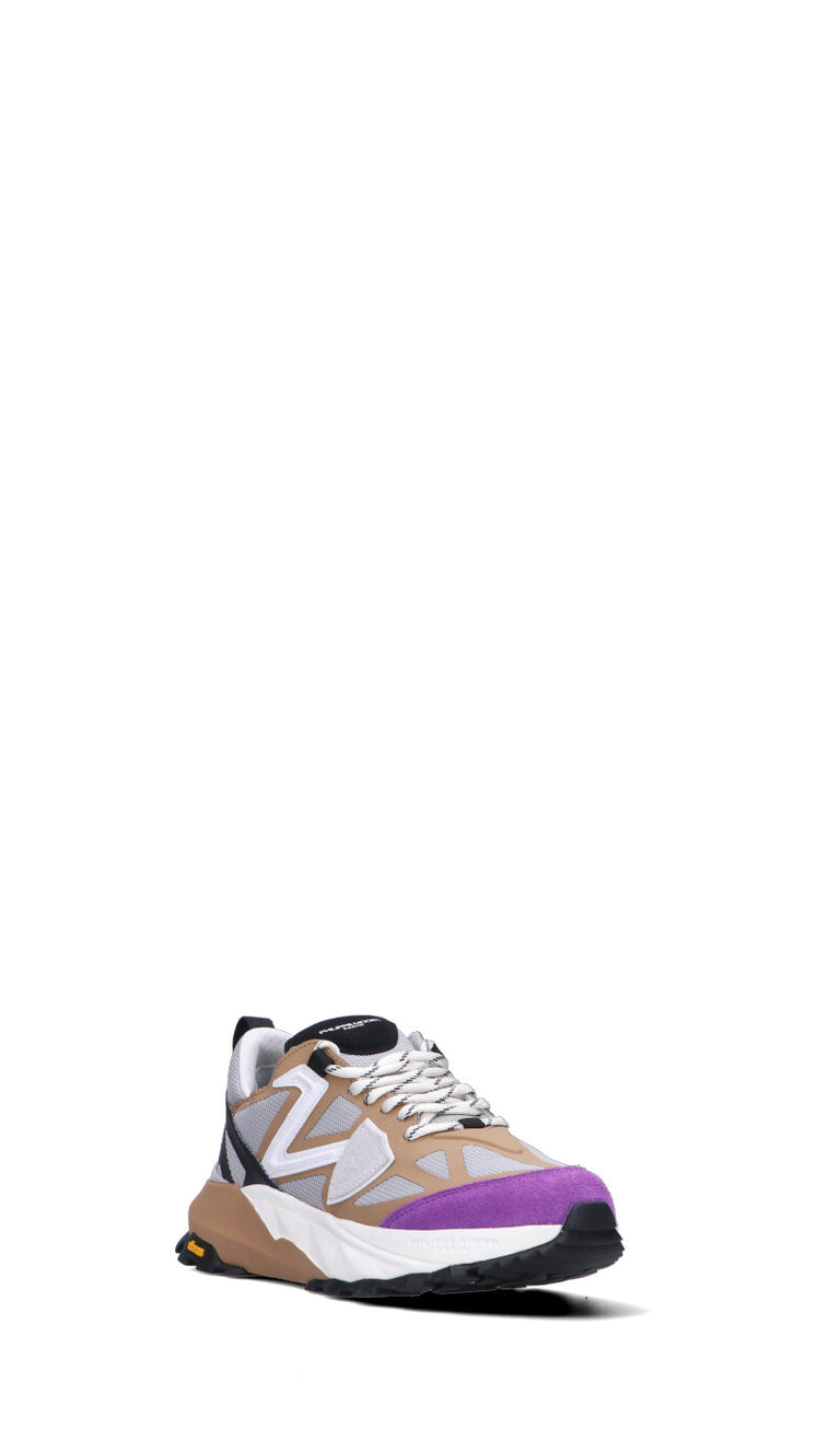 PHILIPPE MODEL Sneaker donna grigia/beige/viola