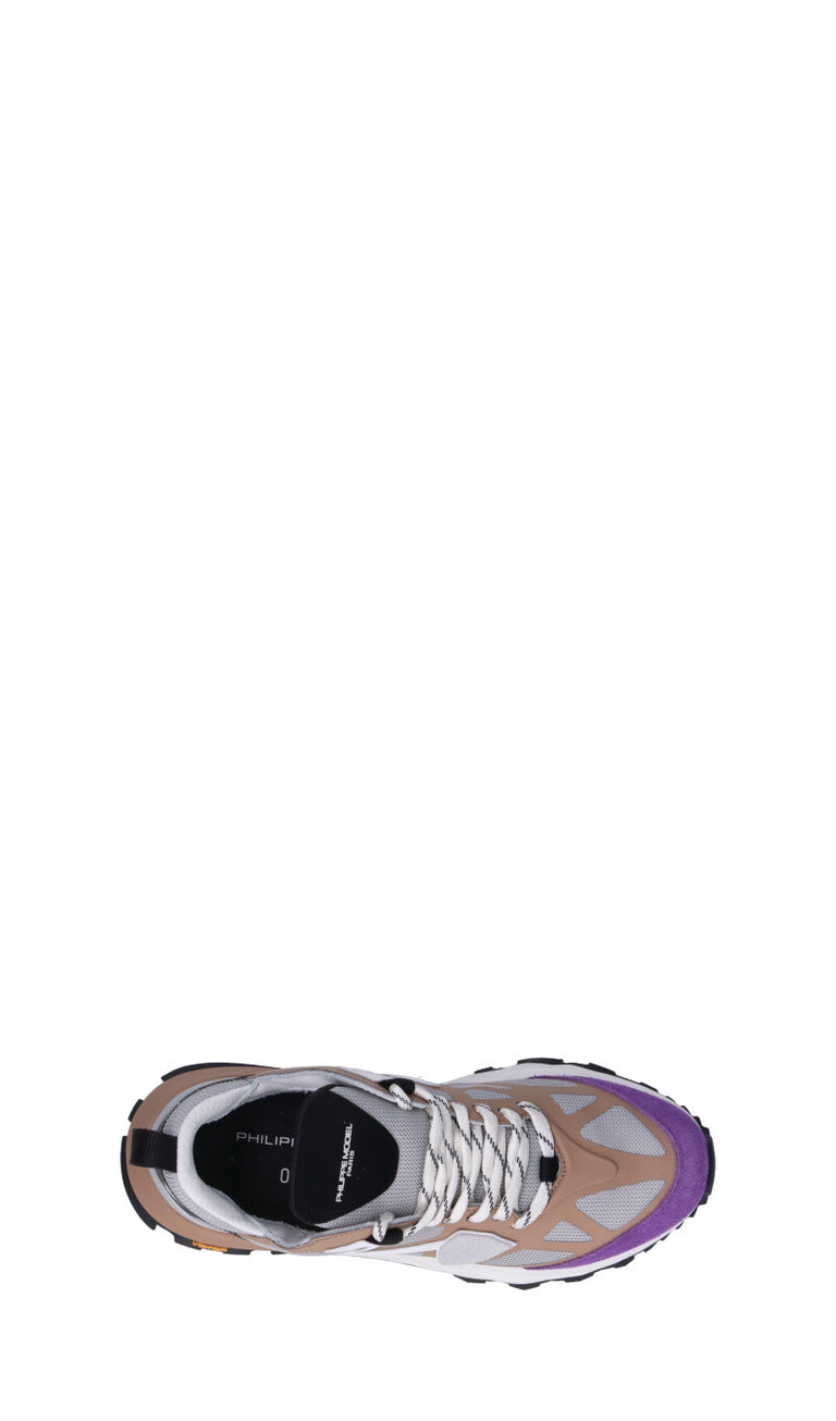 PHILIPPE MODEL Sneaker donna grigia/beige/viola