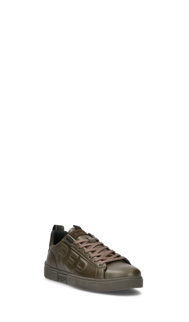REPLAY Sneaker uomo verde militare in pelle