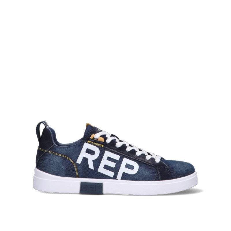 REPLAY Sneaker uomo blu in pelle