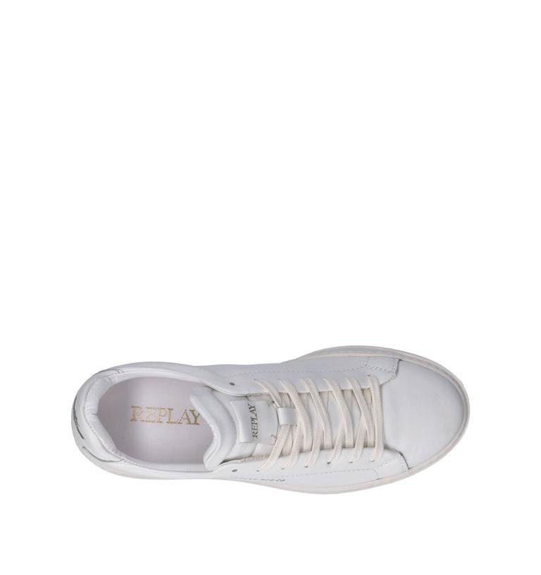 REPLAY Sneaker uomo bianca in pelle