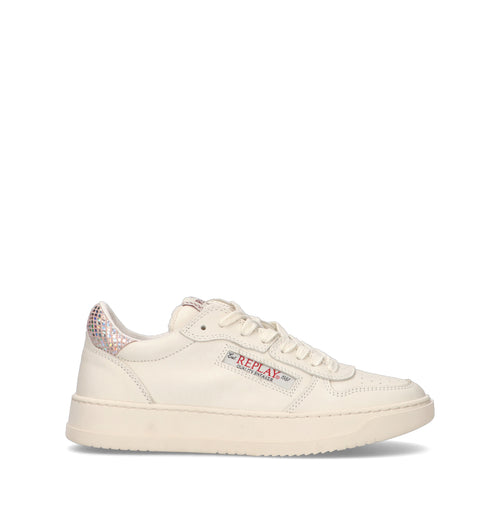 REPLAY Sneaker donna panna in pelle