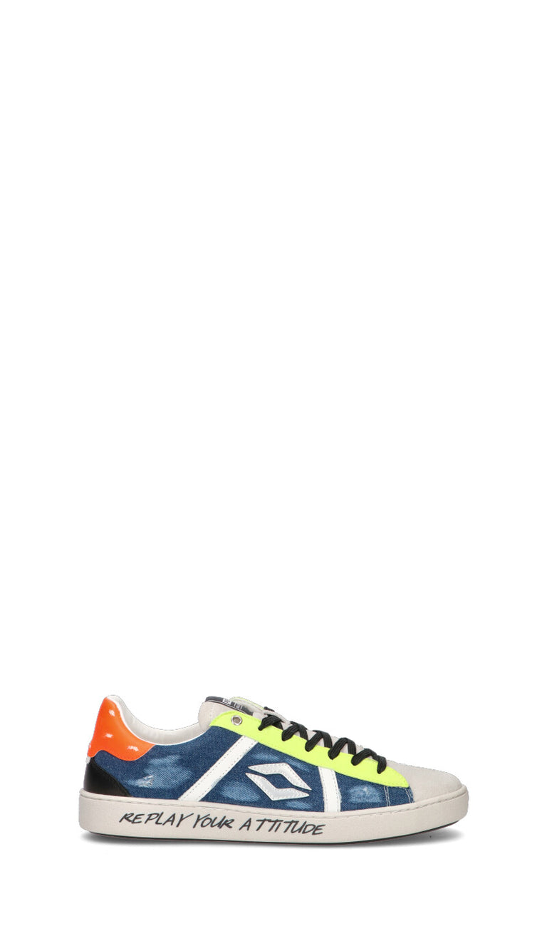 REPLAY Sneaker uomo denim in suede