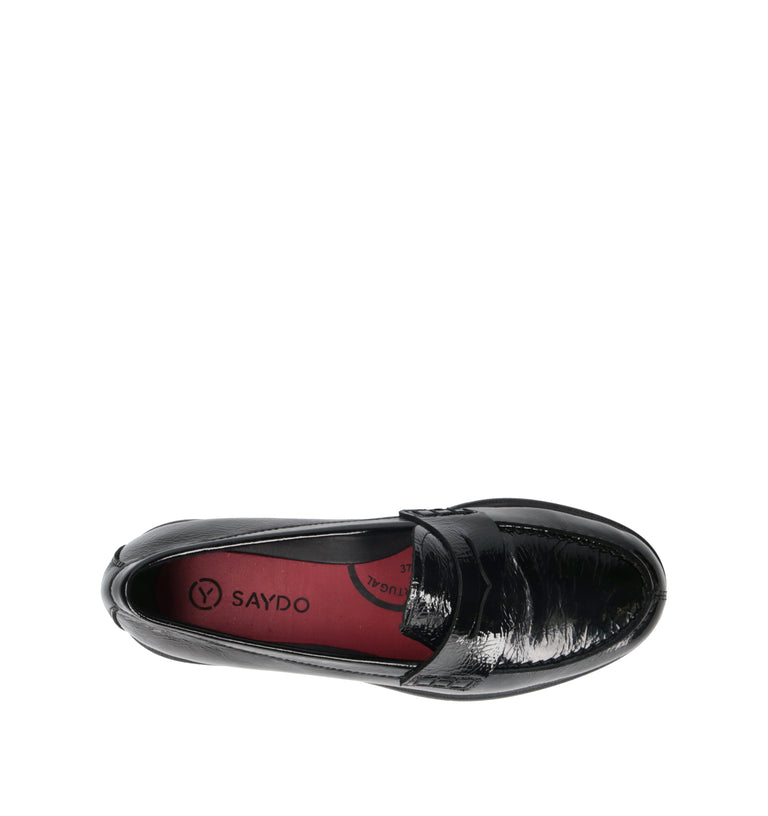 SAYDO Scarpa comfort donna nera in pelle