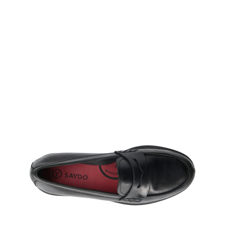 SAYDO Scarpa comfort donna nera in pelle