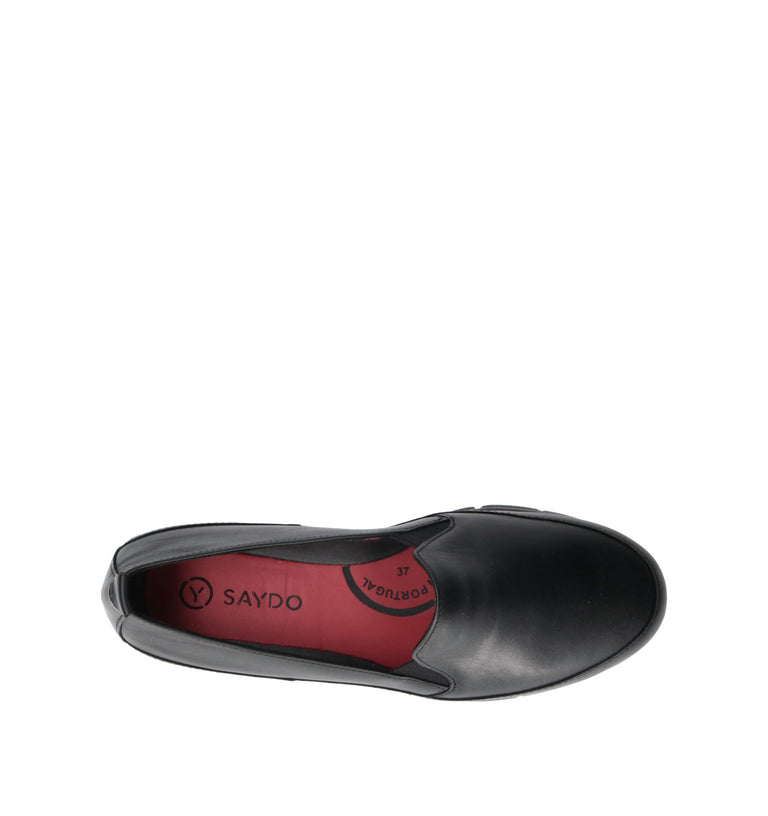 SAYDO Scarpa comfort donna nera in pelle