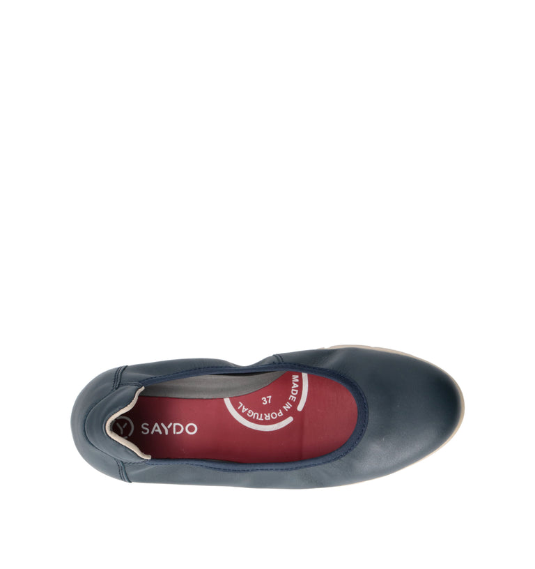 SAYDO Ballerina donna navy in pelle