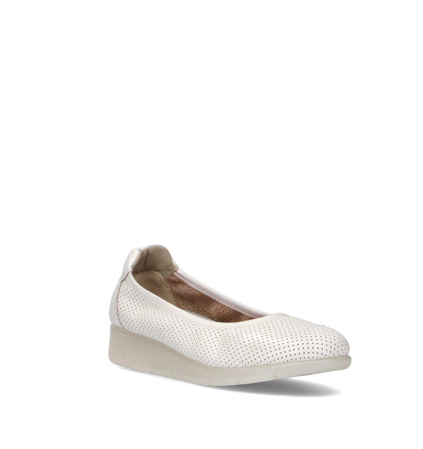 SAYDO Ballerina donna bianca in pelle