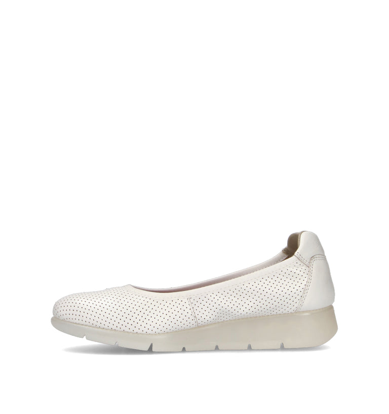 SAYDO Ballerina donna bianca in pelle