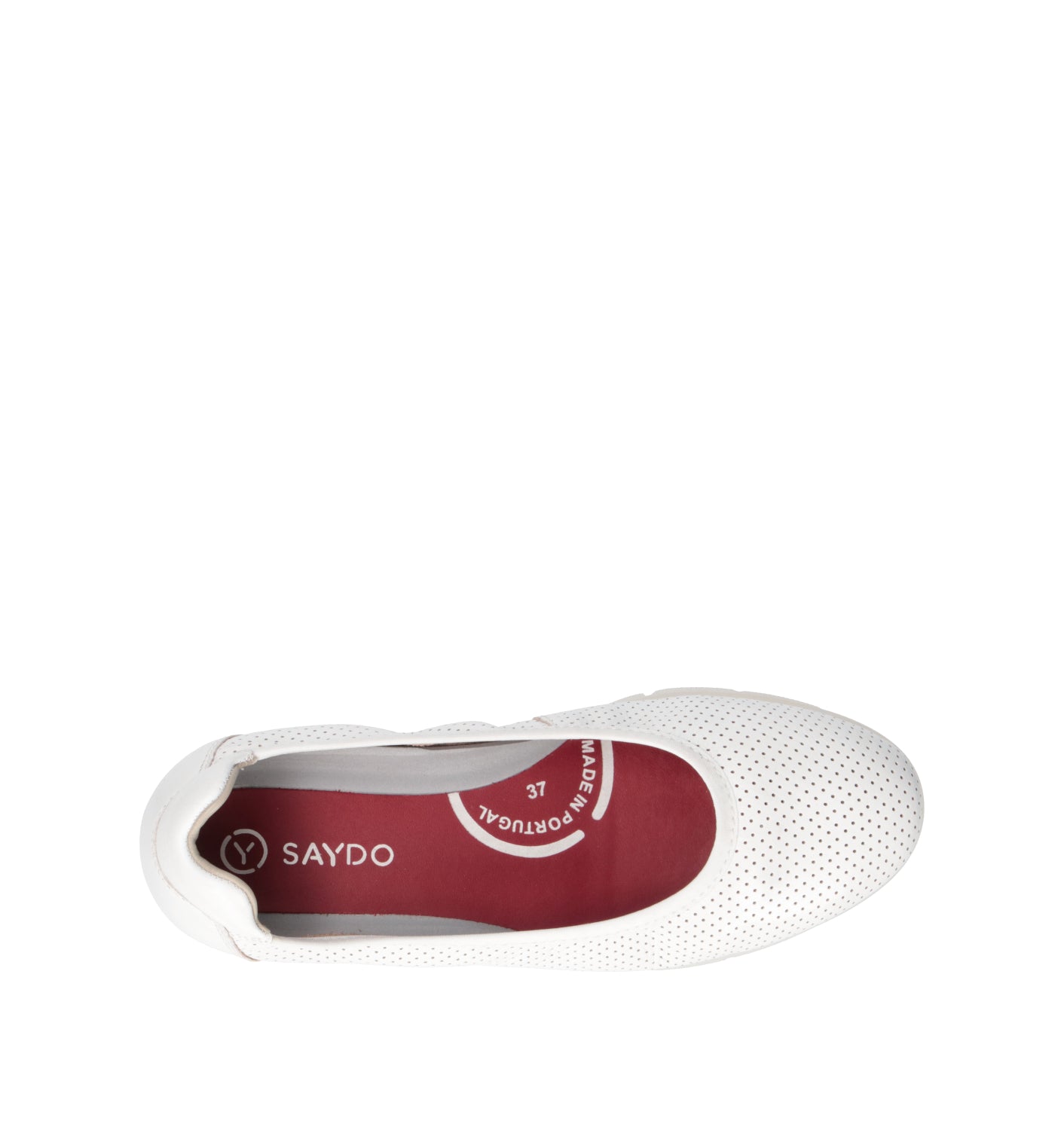 SAYDO Ballerina donna bianca in pelle