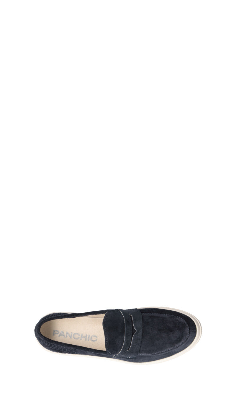 PANCHIC Mocassino uomo blu in suede