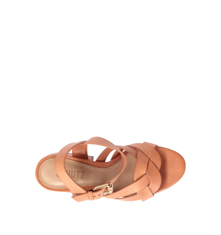 SCHUTZ Sandalo donna marrone in pelle