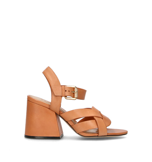 SCHUTZ Sandalo donna marrone in pelle