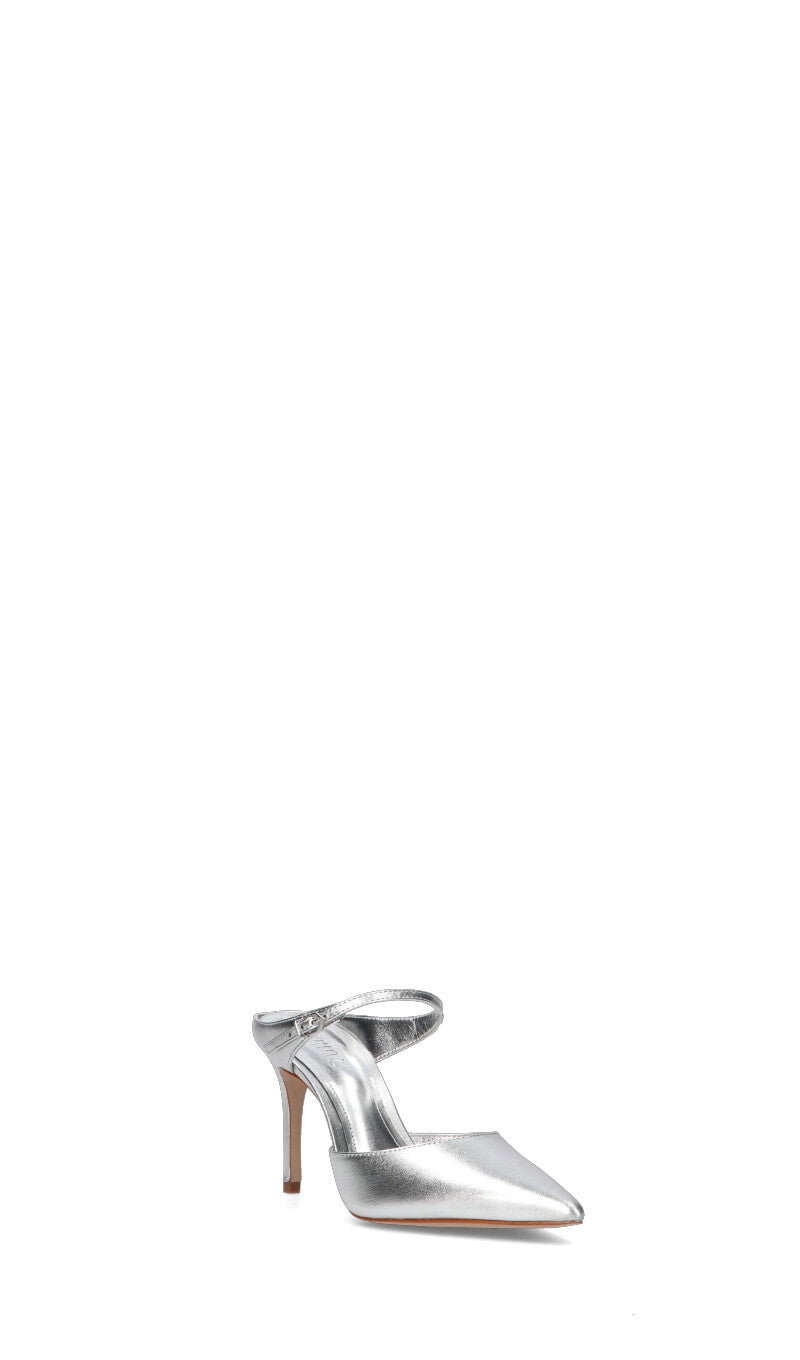 SCHUTZ Slingback donna argento in pelle