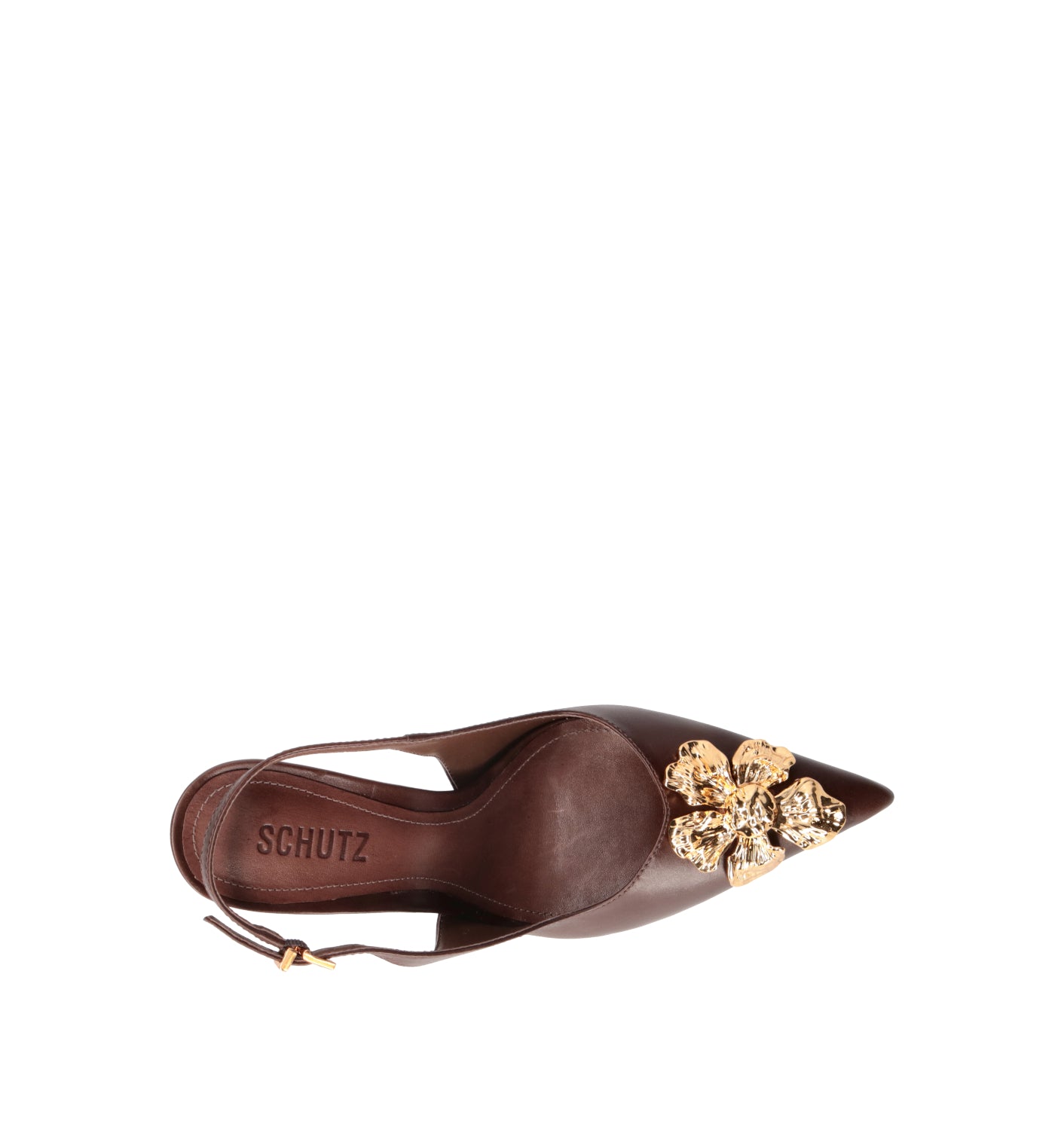 SCHUTZ Slingback donna marrone in pelle