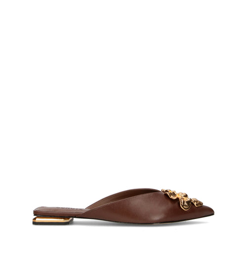 SCHUTZ Sabot donna marrone in pelle
