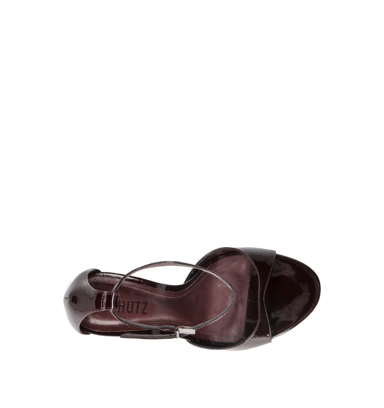 SCHUTZ Sandalo donna marrone in pelle