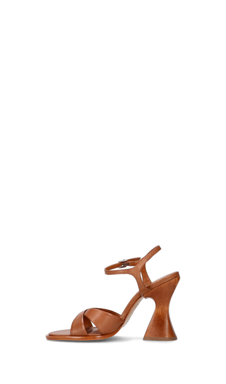 SCHUTZ Sandalo donna cammello in pelle