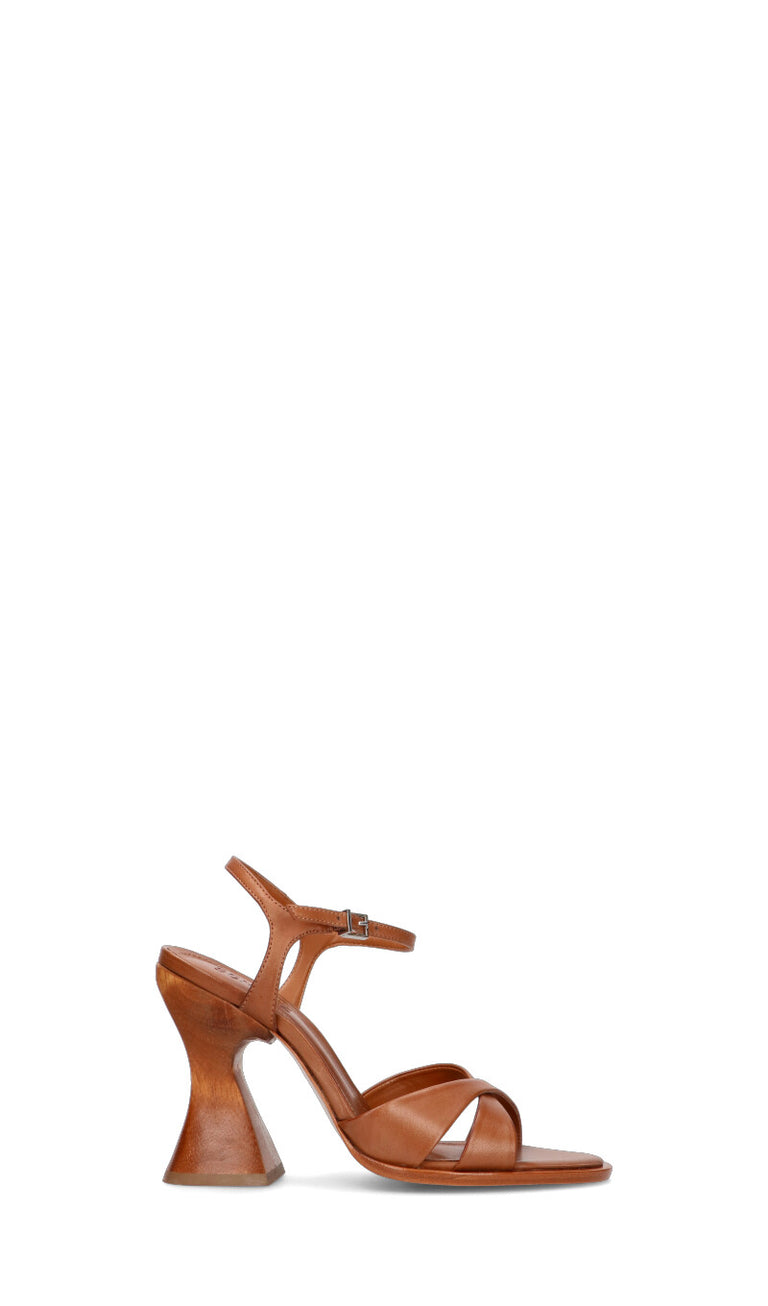 SCHUTZ Sandalo donna cammello in pelle