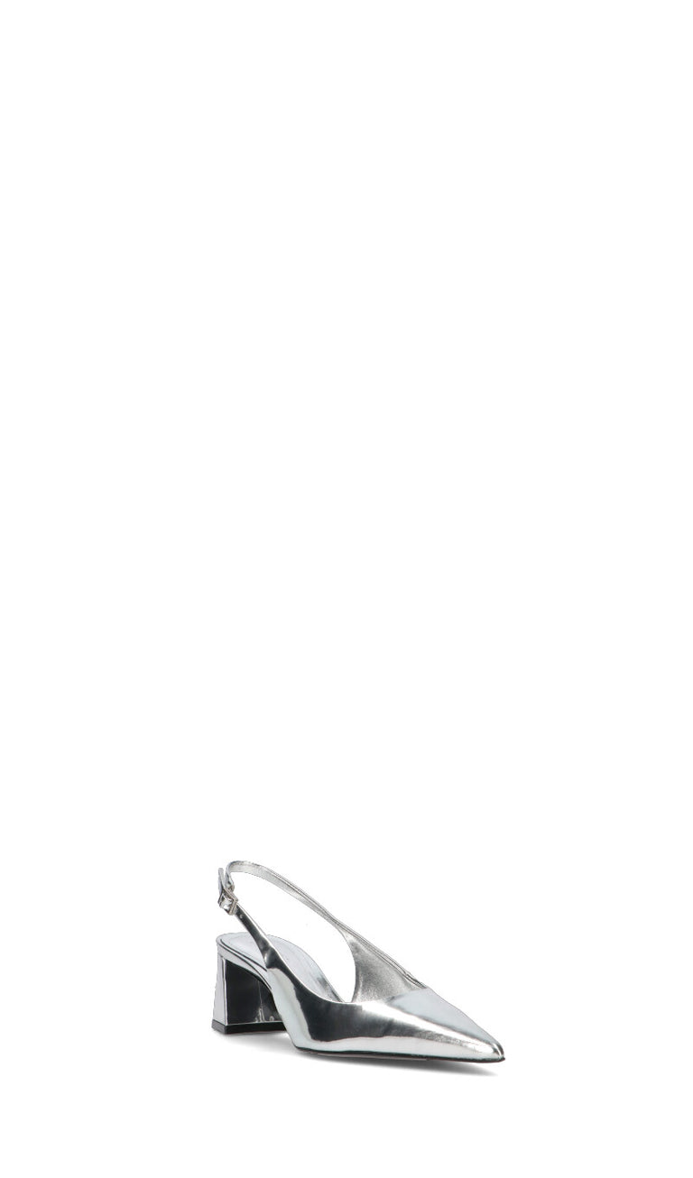 SCHUTZ Slingback donna argento in pelle