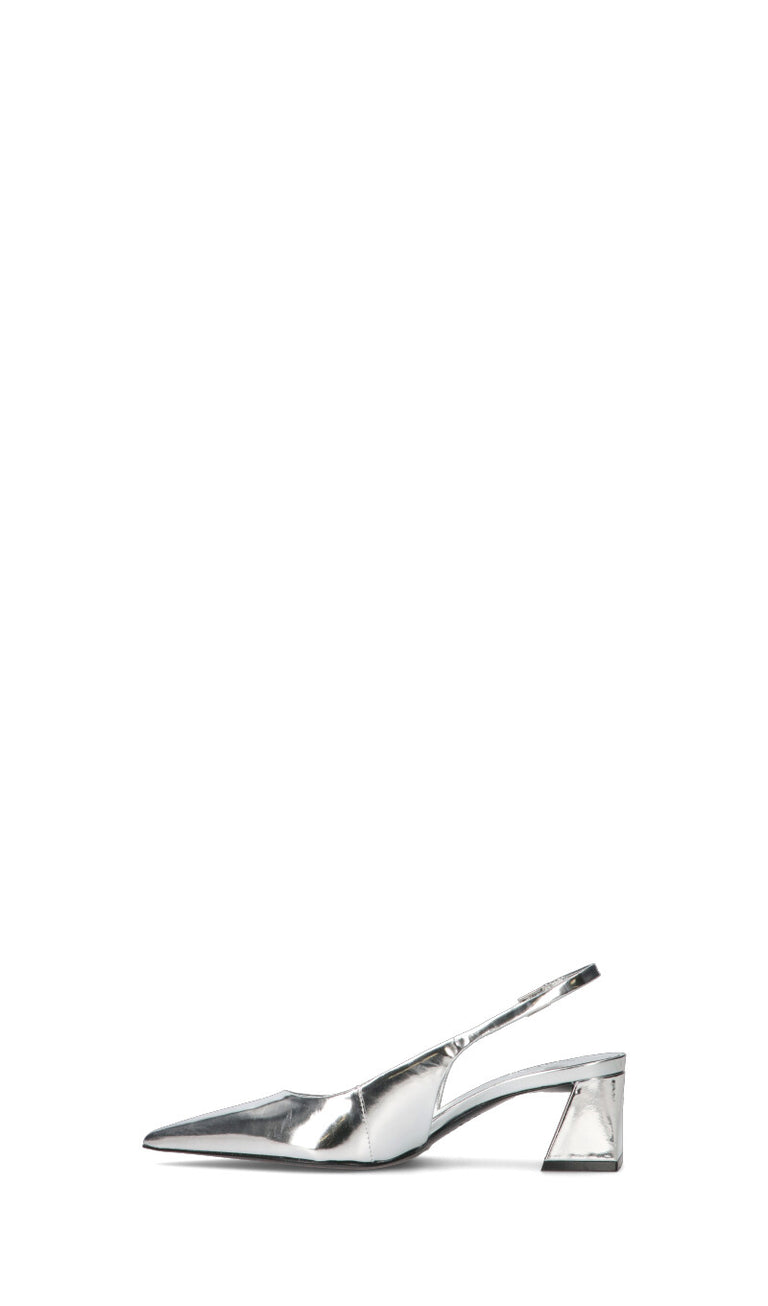 SCHUTZ Slingback donna argento in pelle