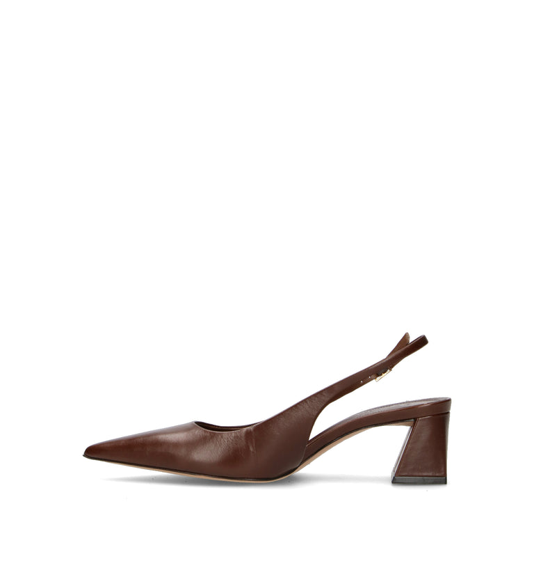 SCHUTZ Slingback donna marrone in pelle