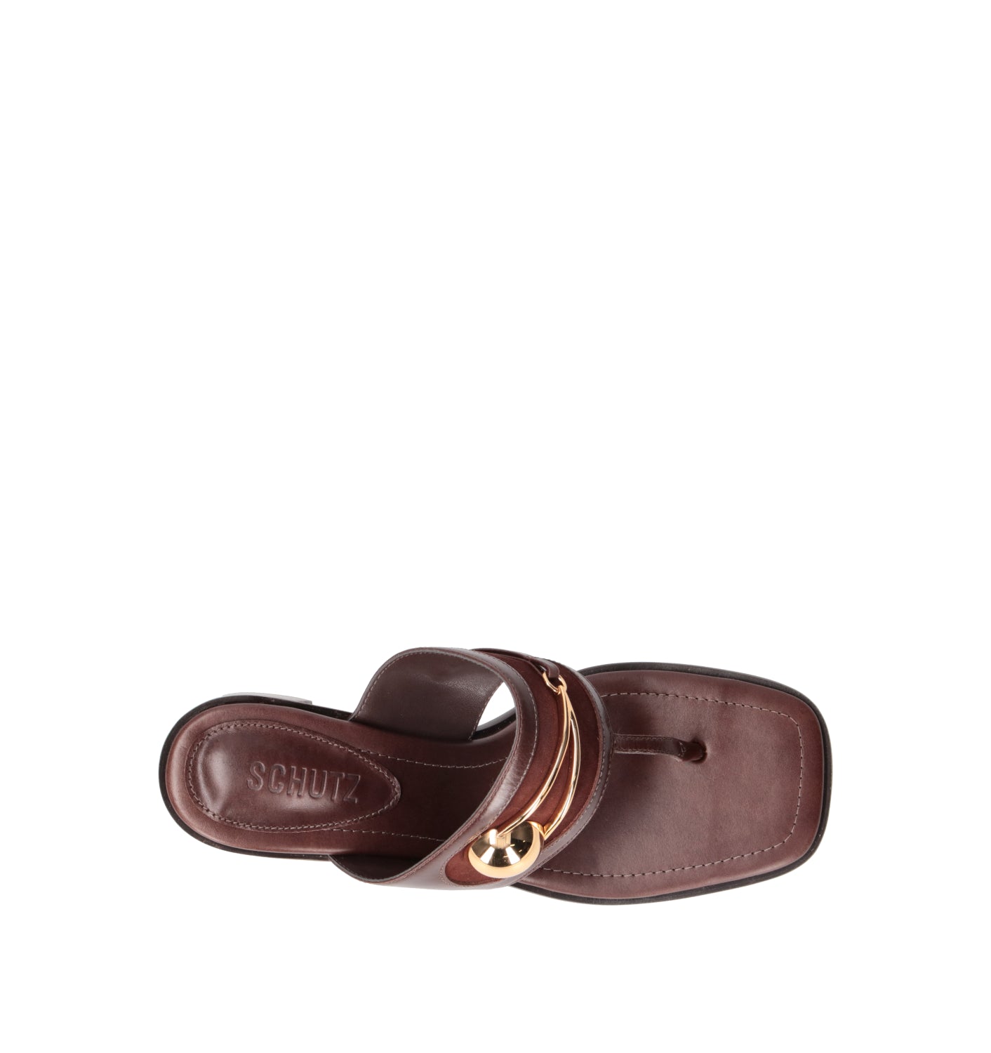 SCHUTZ Sandalo donna marrone in pelle