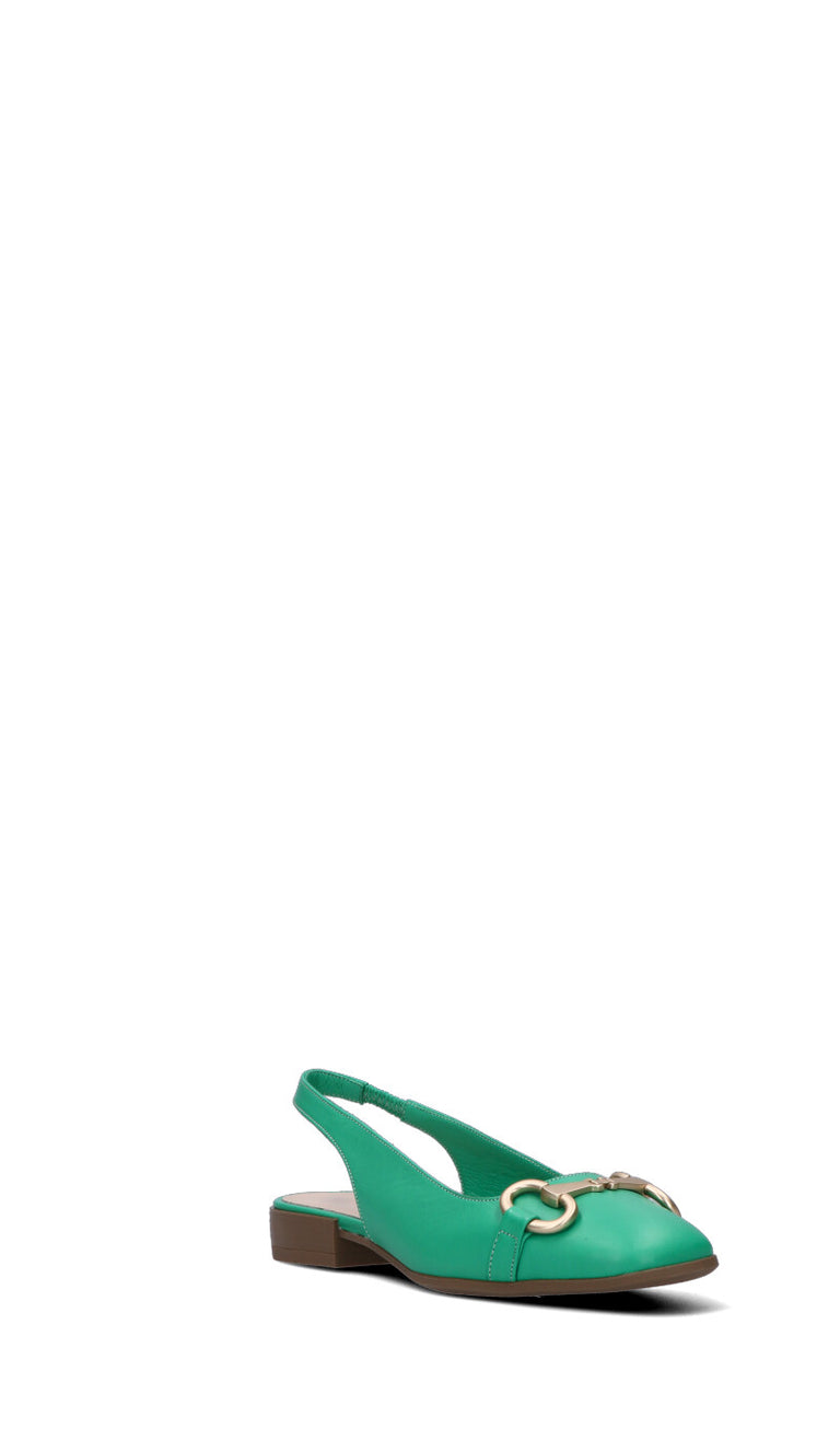 HERSUADE Slingback donna verde in pelle