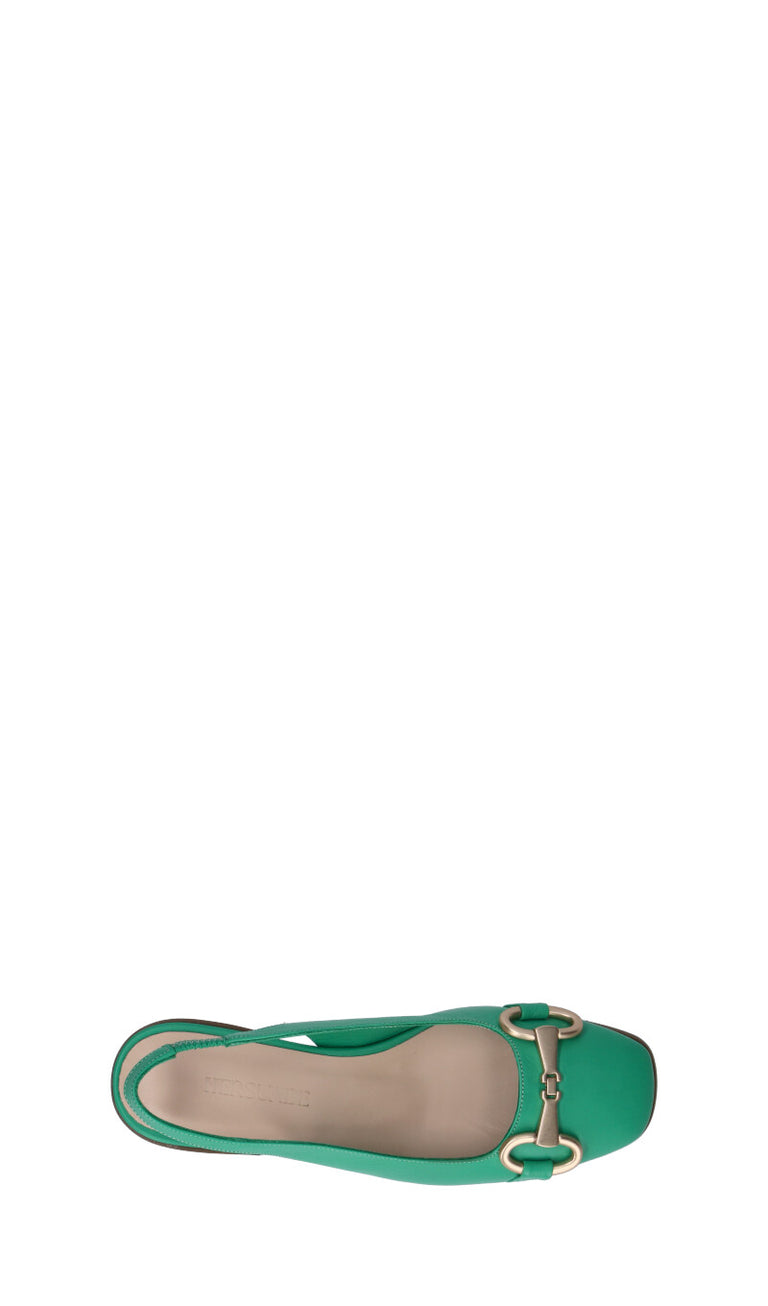 HERSUADE Slingback donna verde in pelle