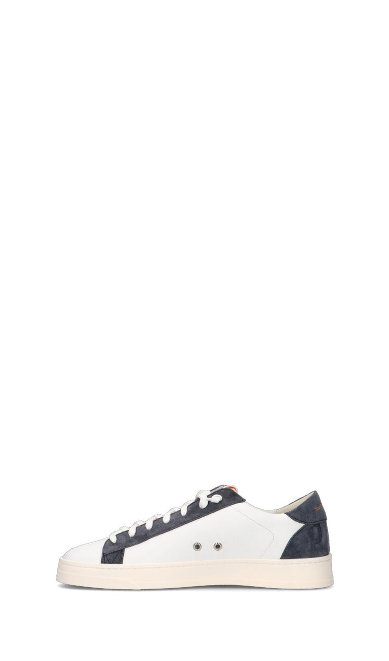 P448 Sneaker uomo bianca/blu in pelle