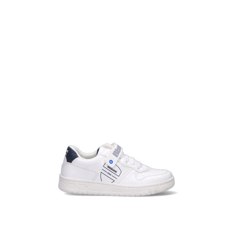 BLAUER Sneaker bimbo bianca/blu in pelle
