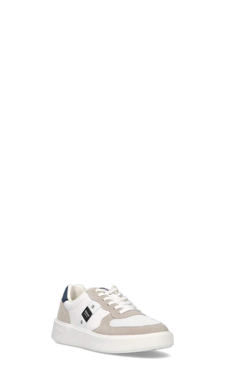 Blauer White Polyurethane Men's Sneaker