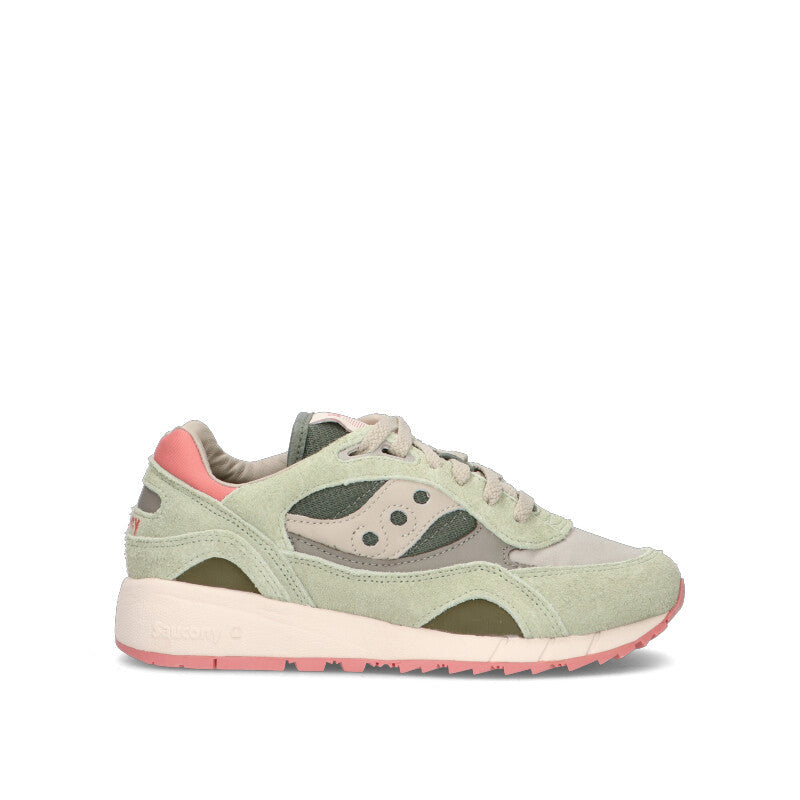 SAUCONY - SHADOW 6000 Sneaker donna verde/avorio in suede
