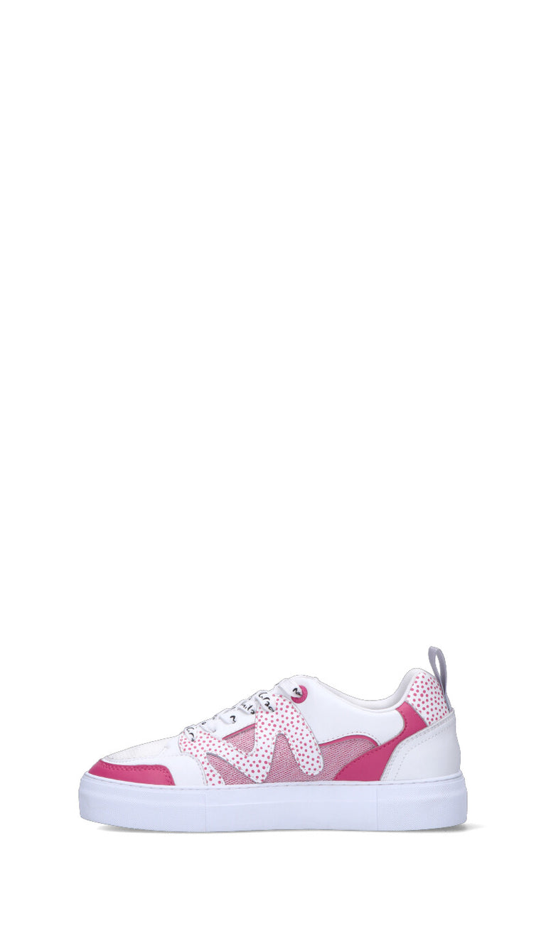 MANILA GRACE Sneaker donna bianca/rosa in pelle